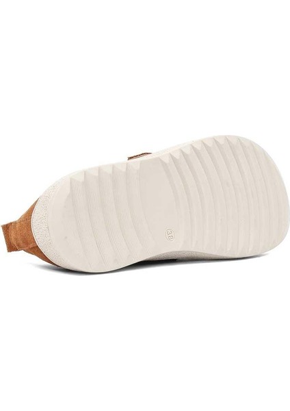 Kadın Taba Kalın Tabanlı Süet Deri Ayakkabı