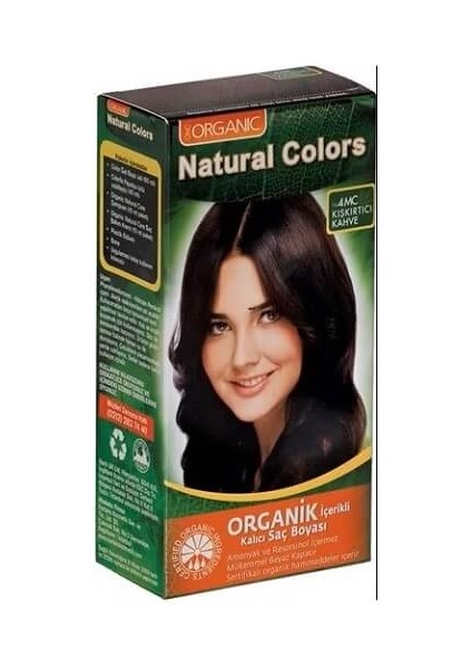 Organic Natural Colors 4 Adet & 4mc Kışkırtıcı Kahve Saç Boyası fiyatları