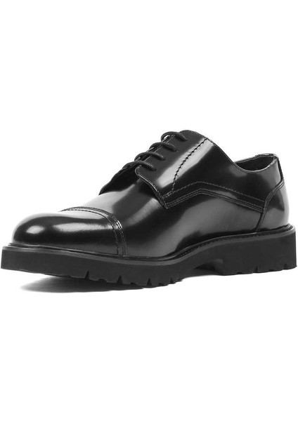 Erkek Siyah Bağcıklı Açma Deri Klasik Ayakkabı fırsatları