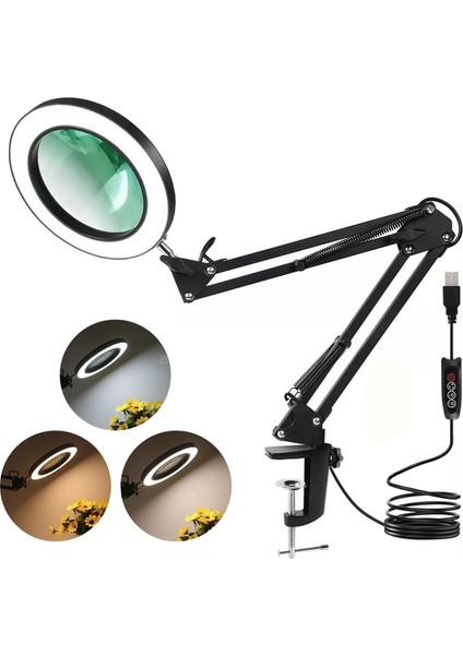 MB-600 3 Modlu Ledli Masa Büyüteç