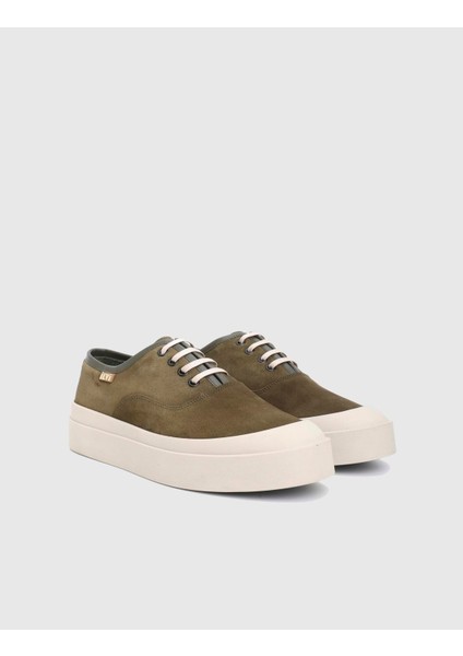 Löbe Hakiki Süet Deri Haki Erkek Spor Ayakkabı