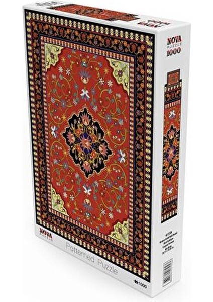 1000 Parça Kırmızı Antik Halı Deseniyle Zihinsel Gelişim İçin Karton Yapboz fiyatları