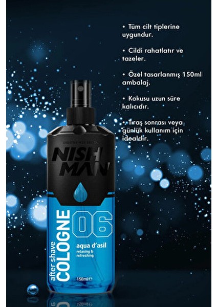 06 Aqua D'asil Tıraş Kolonyası Uzun Süre Kalıcı Koku 150 ml Rahatlatıcı Özellik modelleri