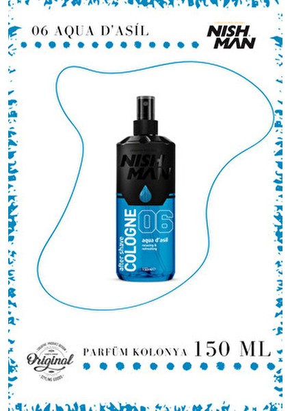 06 Aqua D'asil Tıraş Kolonyası Uzun Süre Kalıcı Koku 150 ml Rahatlatıcı Özellik indirimleri