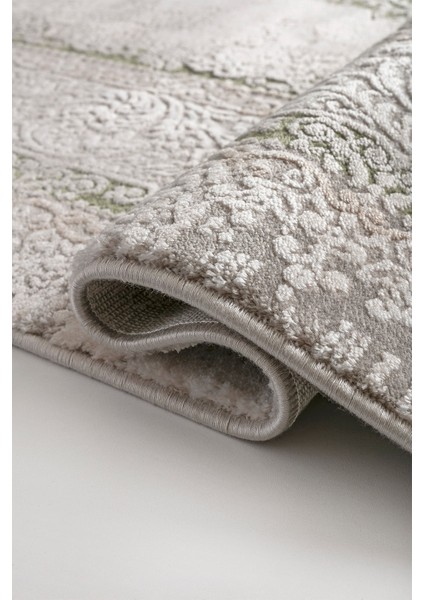 Ezgi TW 5664 Makine Halısı (Beyaz/Yeşil) - 148x230 cm