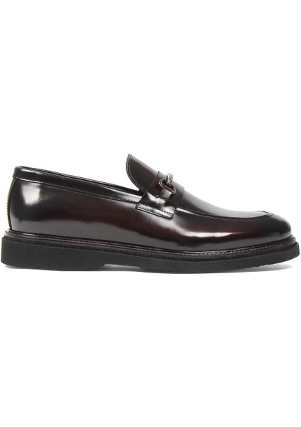 Erkek Kahverengi Açma Deri Loafer