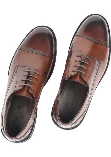 Erkek Kahverengi Bağcıklı Deri Klasik Ayakkabı