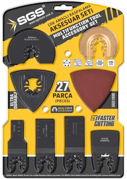 1880 Multı-Tools Kesici ve Raspalama Aksesuar Seti 27 Parça indirimleri