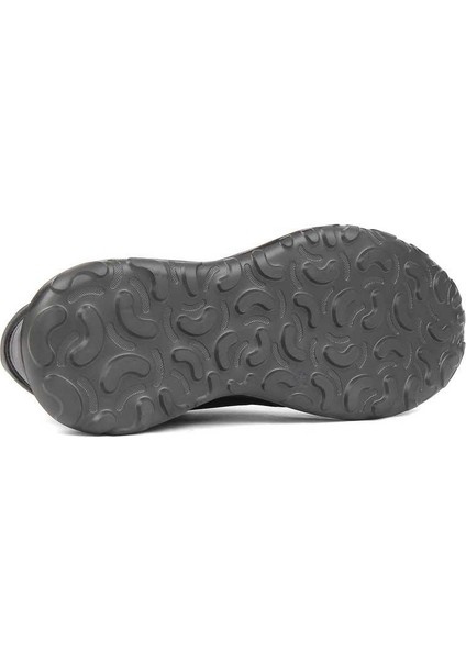 Erkek Siyah Kalın Tabanlı Deri Sneaker