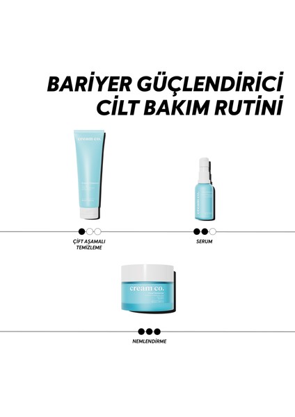 pH dengeli Krem Yüz Makyaj Temizleyici | Çift Aşamalı | Yeşil Çay Özü Aloe Vera | Tüm Cilt Tipleri