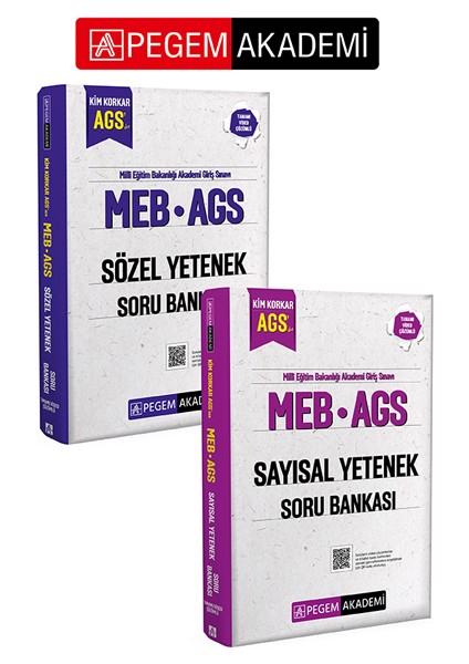 Pegem Akademi Meb Ags Kim Korkar Sözel Yetenek Soru Bankası Tamam fiyatları