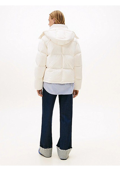 Tjw Alaska Grid Kuş Tüyü Kadın Beyaz Ceket DW0DW21623YBH modelleri