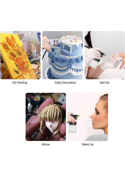Airbrush Gıda Mini Efekt Boya Tabancası Küçük Hobi Boyama Havalı Boya Püskürtücü 1 Adet. indirimleri