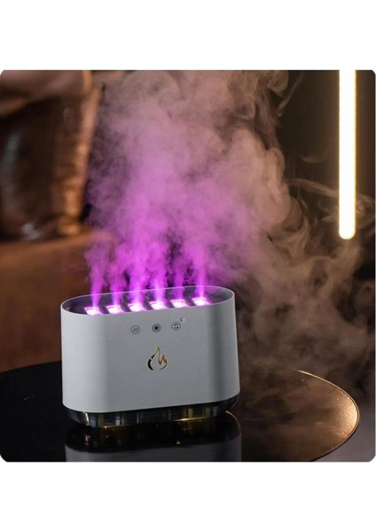 900 ml Ultrasonik Hava Nemlendirici Buhar Makinesi ve Aroma Difüzörü 6 Spray Rgb Modlu Sese Duyarlı