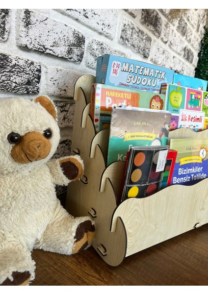 Axel Montessori Kalemlikli Kitaplık , Organizer Masa Düzenleyici 4 Raf'lı Çocuk Kitaplığı fırsatları