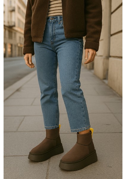 Slavia Kahverengi (4.5 Cm) Içi Kürklü Streçli Günlük Kullanım Bot fırsatları