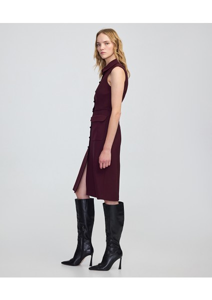 Geniş Cepli Midi Elbise IW6250002197035 fırsatları