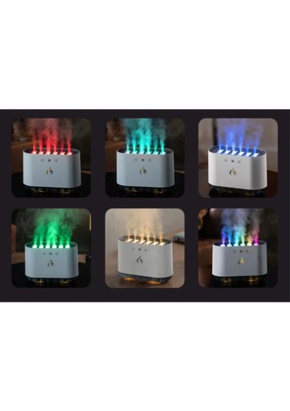 900 ml Ultrasonik Hava Nemlendirici Buhar Makinesi ve Aroma Difüzörü 6 Spray Rgb Modlu Sese Duyarlı indirimleri