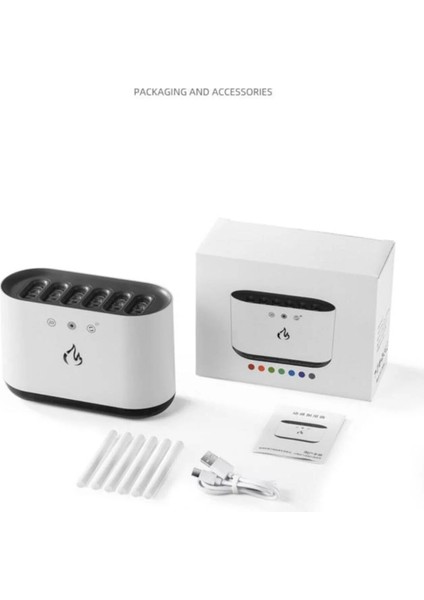 900 ml Ultrasonik Hava Nemlendirici Buhar Makinesi ve Aroma Difüzörü 6 Spray Rgb Modlu Sese Duyarlı