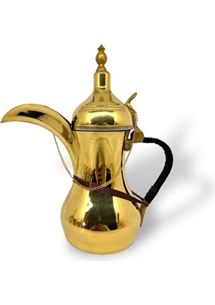 Arabic Mırra Coffee Pot- Bakır Mırra Cezvesi - Delle - Bakır Delle - Yükseklik(H): 28 cm