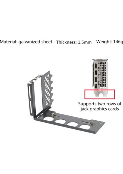 Dikey Gpu Montaj Braketi Grafik Kartı Tutucu, Video Kartı VGA Destek Rafı Dıy Bilgisayar Için Dayanıklı Metal Destek (A) (Yurt Dışından) fırsatları