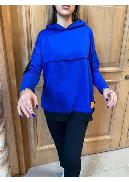 Mdb Kadın Kapşonlu Etek Ucu Detay Armalı Ters Dikiş Gorunumlu Ikili Takım indirimleri