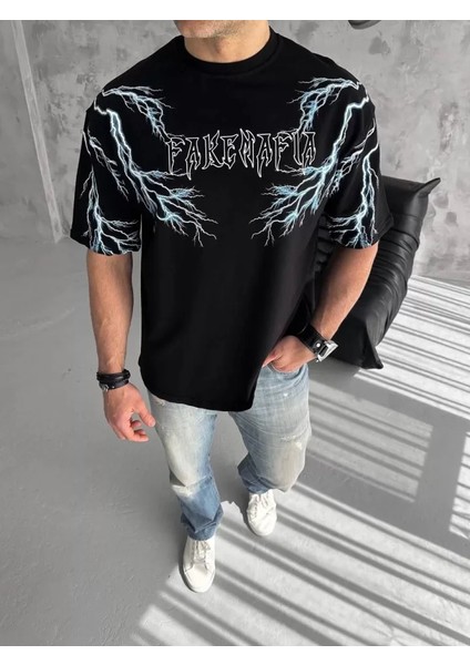 Mdb Unisex Bisiklet Yaka Baskılı Oversize Thirt Iyah fiyatları