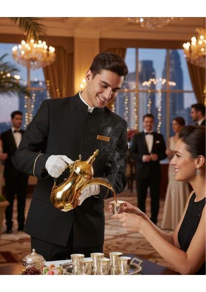 Arabic Mırra Coffee Pot- Bakır Mırra Cezvesi - Delle - Bakır Delle - Yükseklik(H): 28 cm fırsatları