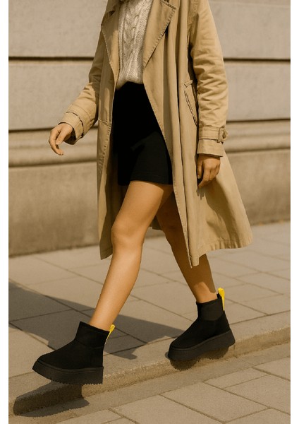 Slavia Siyah (4.5 Cm) Içi Kürklü Streçli Günlük Kullanım Bot fiyatları