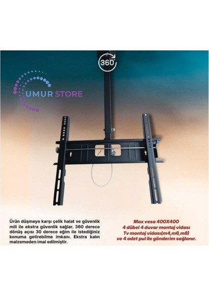 55 UA2363DT 55'' Uydu Alıcılı 4K Ultra Hd Android LED 42-75 Inç Uyumlu Televizyon Duvar Askı Aparatı fırsatları