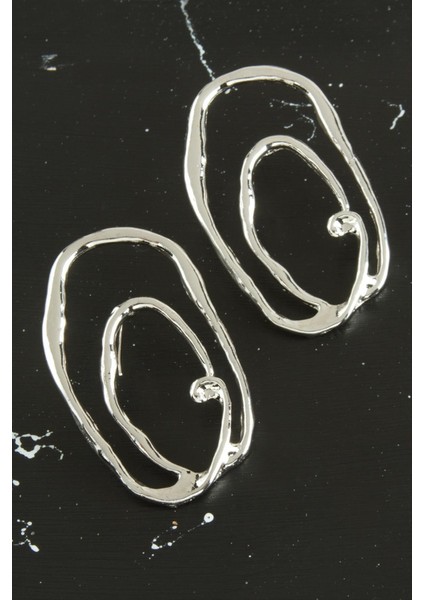 Allzey Halka Yeni Sezon Metal Küpe-Sarı