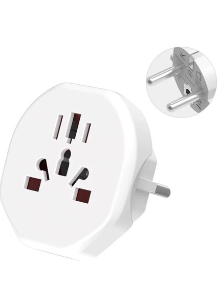 F Tipi Priz Çıkışlı Us Cn Aus Uk 2400W 10A Seyahat Adaptörü Priz Dönüştürücü fırsatları