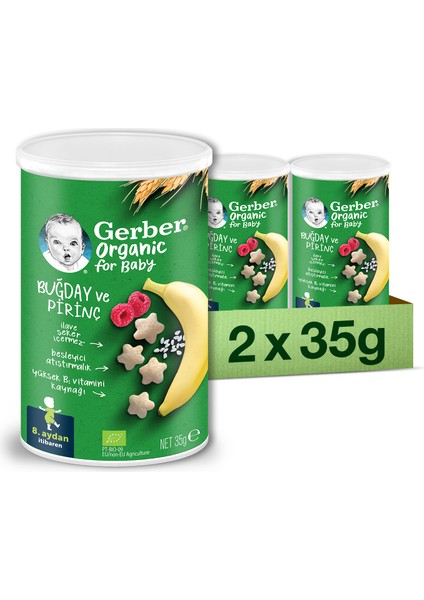Organik Pirinçli Buğdaylı Kraker 35 G 2 Adet