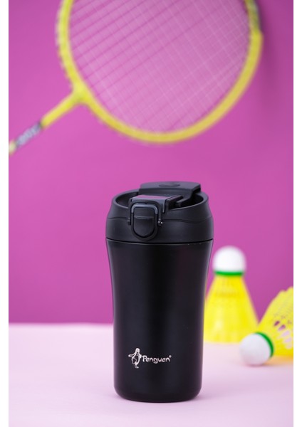 Termos Mug 400 ML - Paslanmaz Çelik, Pipetli ve Doğrudan İçme Kapaklı