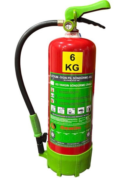 Özgün 6 Litre Bioversal Elektrikli Araçlar ve Lityum-Iyon Batarya (Pil, Akü) Yangın Söndürme Cihazı