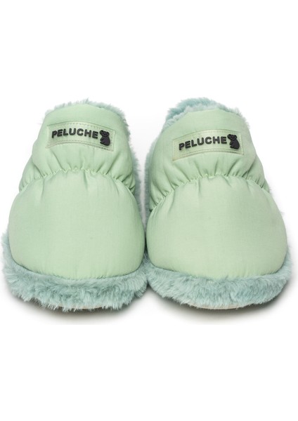 Yumuşak Tüylü Esnek Hafif Dayanıklı Mint Yeşili Kadın Peluş Ev Ayakkabısı modelleri