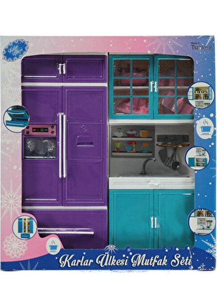 Karlar Ülkesi 2'li Mutfak Seti Kız Çocuklar İçin Eğlenceli Oyun 5-7 Yaş modelleri