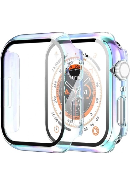 Apple Watch 10-11 42mm Sert Pc Kasa Electroplatink Çerçeveli Ekran Koruyucu Apple Watch Gard 36 fiyatları