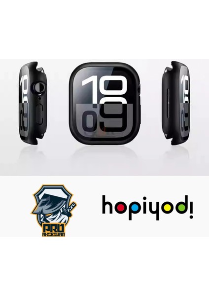 Apple Watch 10-11 42mm Sert Pc Kasa Electroplatink Çerçeveli Ekran Koruyucu Apple Watch Gard 36 fırsatları