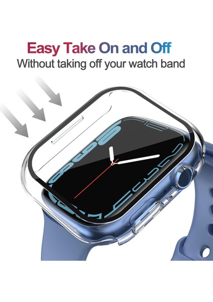 Apple Watch 10-11 42mm Sert Pc Kasa Electroplatink Çerçeveli Ekran Koruyucu Apple Watch Gard 36