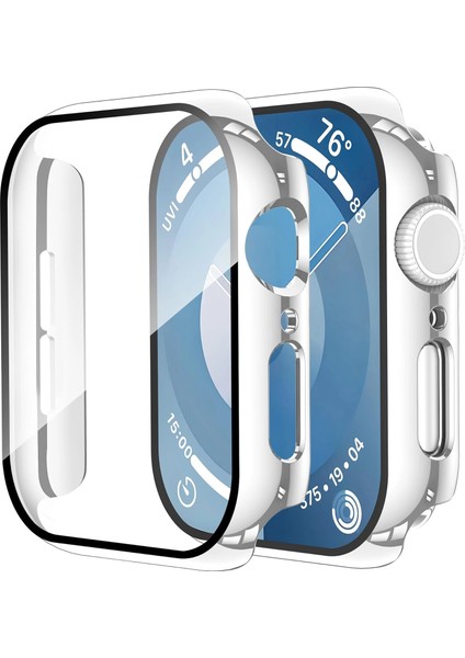 Apple Watch 10-11 42mm Sert Pc Kasa Electroplatink Çerçeveli Ekran Koruyucu Apple Watch Gard 36 fiyatları