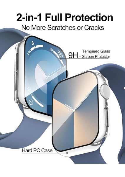 Apple Watch 10-11 42mm Sert Pc Kasa Electroplatink Çerçeveli Ekran Koruyucu Apple Watch Gard 36 fırsatları