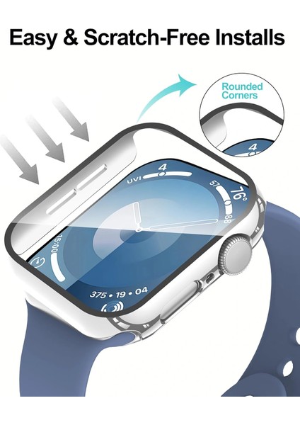 Apple Watch 10-11 42mm Sert Pc Kasa Electroplatink Çerçeveli Ekran Koruyucu Apple Watch Gard 36 indirimleri