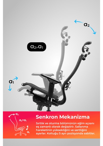 Samurai Fileli Yönetici Koltuğu / Ofis Sandalyesi - L2-9D / 3010050 - Siyah