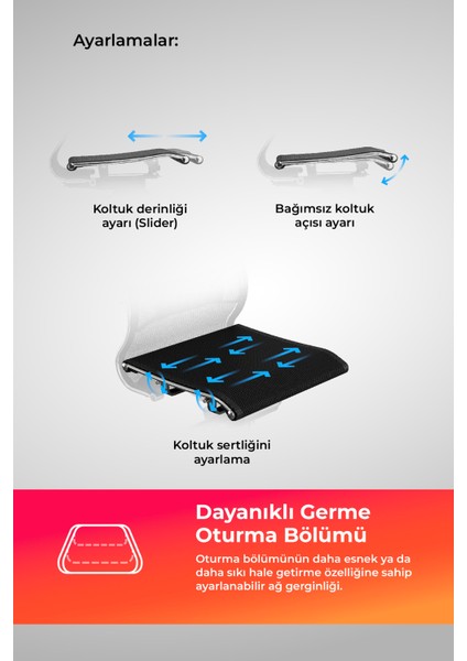 Samurai Fileli Yönetici Koltuğu / Ofis Sandalyesi - L2-9D / 3010050 - Siyah