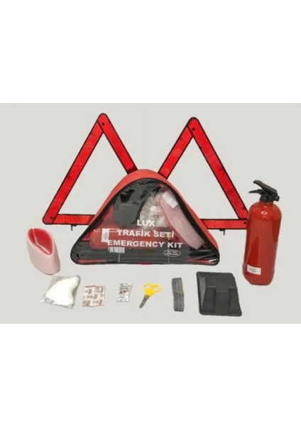 TüvTürk Uyumlu Autokit Üçgen Trafik Seti Bez Çantalı + Karayollarına Uygun İlk Yardım fırsatları