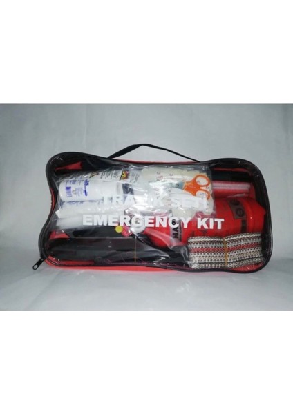 TüvTürk Uyumlu Autokit Üçgen Trafik Seti Bez Çantalı + Karayollarına Uygun İlk Yardım