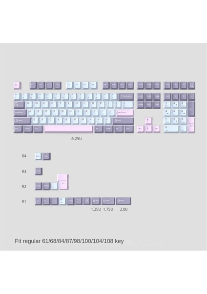 125 Tuş Pbt Çift Atışlı Tuş Takımı Mx Mekanik Oyun Klavyesi Için Kiraz Yüksekliğinde Tuş Takımı, Tip-B (Yurt Dışından) fiyatları