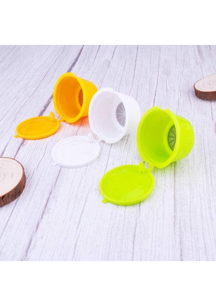 Dolce Gusto A Için 3 Adet Kahve Kapsülü, Yeniden Doldurulabilir Kahve Kapsülleri, Yeniden Kullanılabilir Evrensel Kahve Filtresi ve Kaşık Fırçası (Yurt Dışından) fırsatları