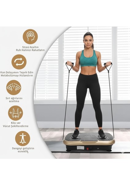 Vibro Vibration Plate Egzersiz ve Titreşimli Basen Karın Kol Bacak Spor Aleti